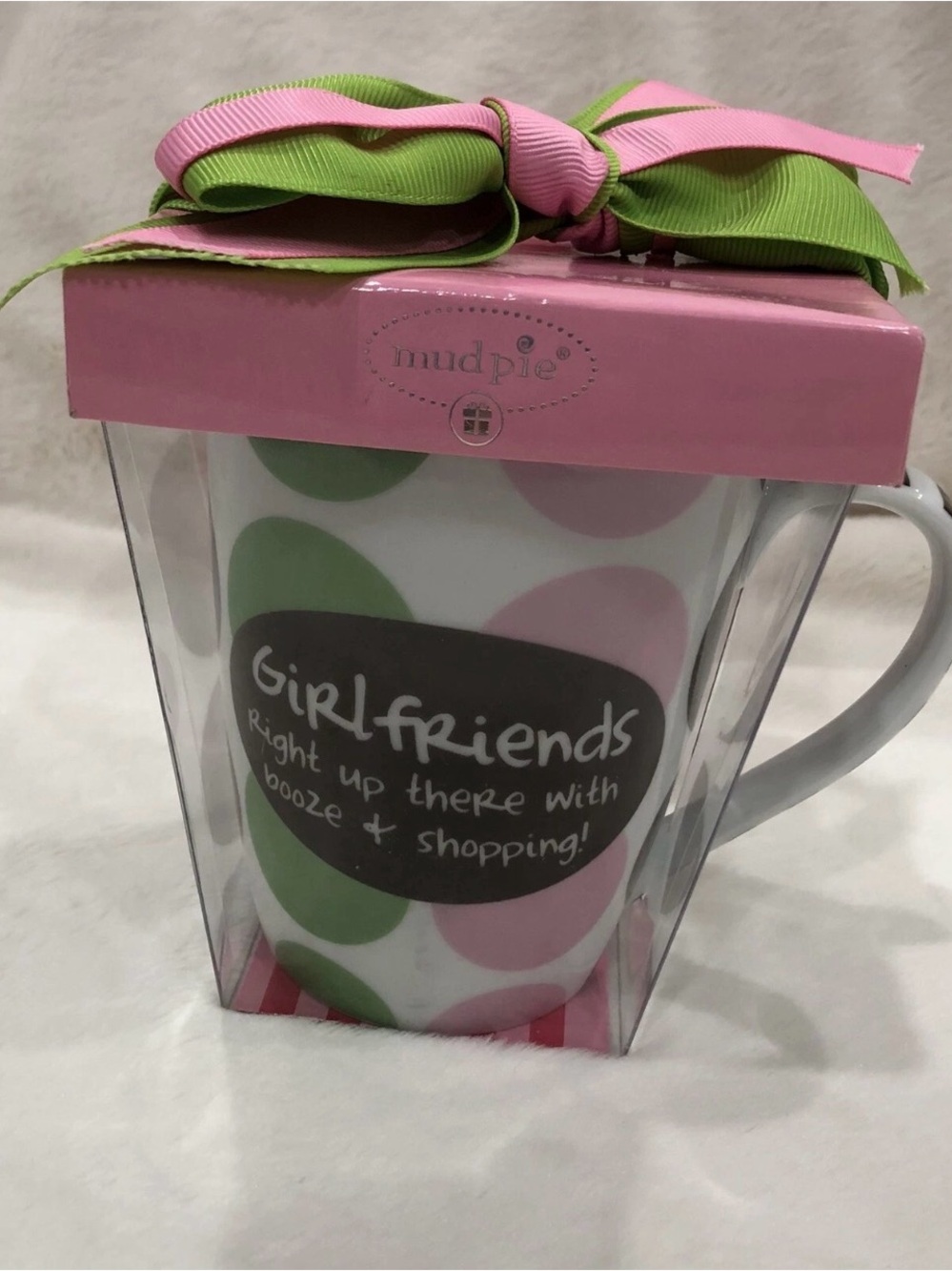 Mud Pie Girlfriends Love Polka Dot Mug